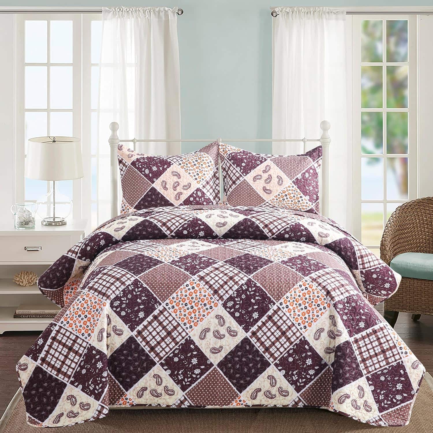 Colcha Queen Size Kindred Home para juegos de edredón -