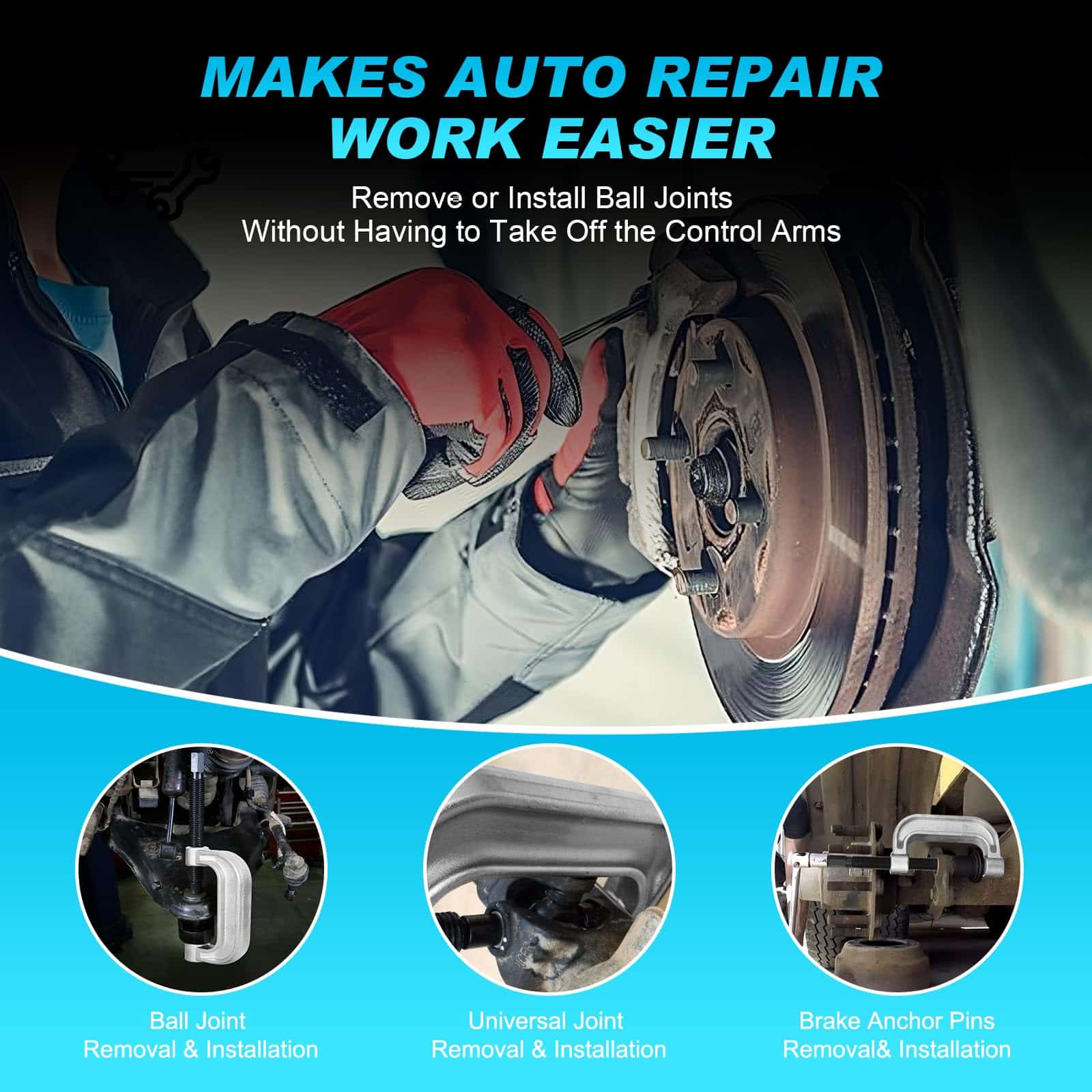 Kit de prensa de junta esférica Nilight con adaptadores - Imagen 8