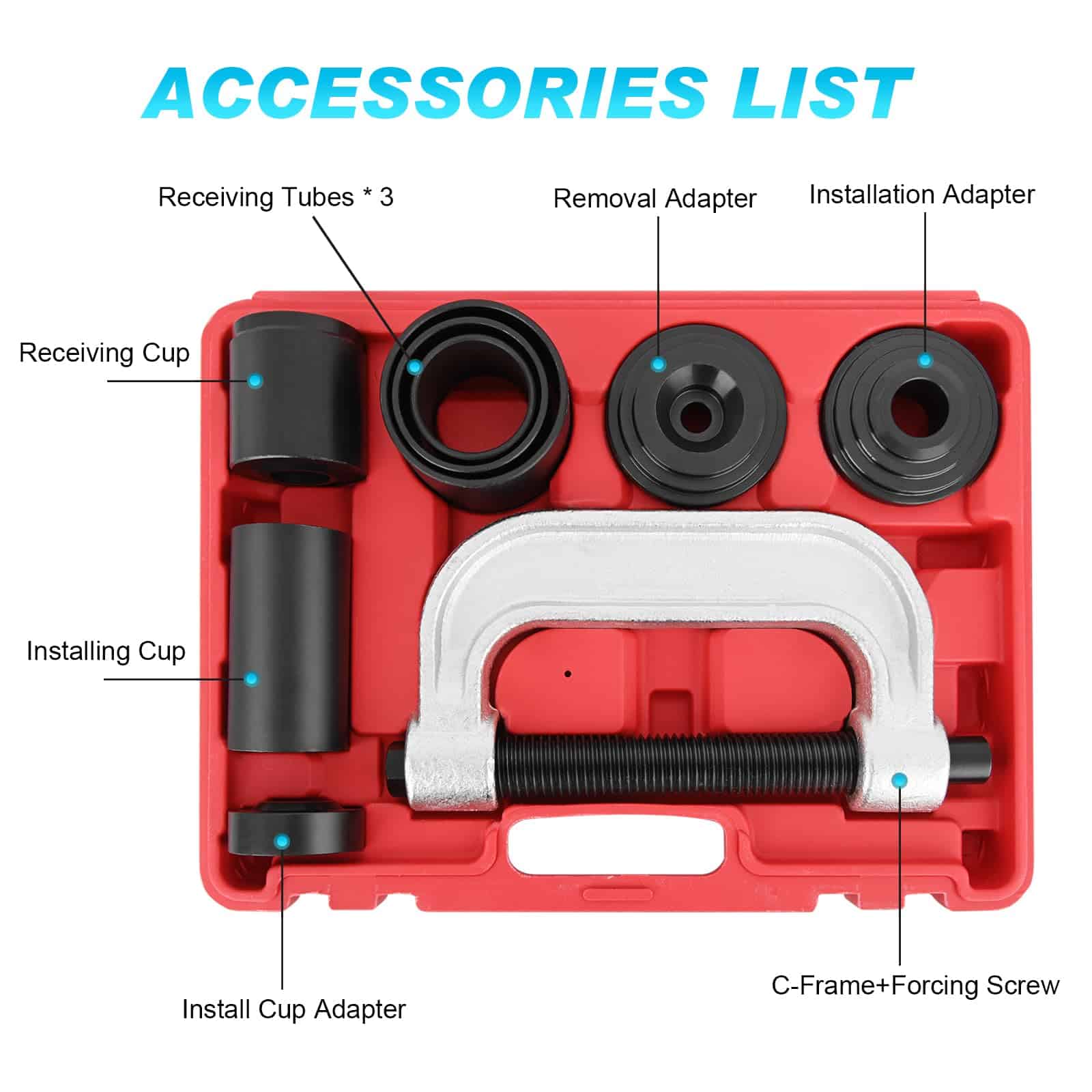 Kit de prensa de junta esférica Nilight con adaptadores - Imagen 4