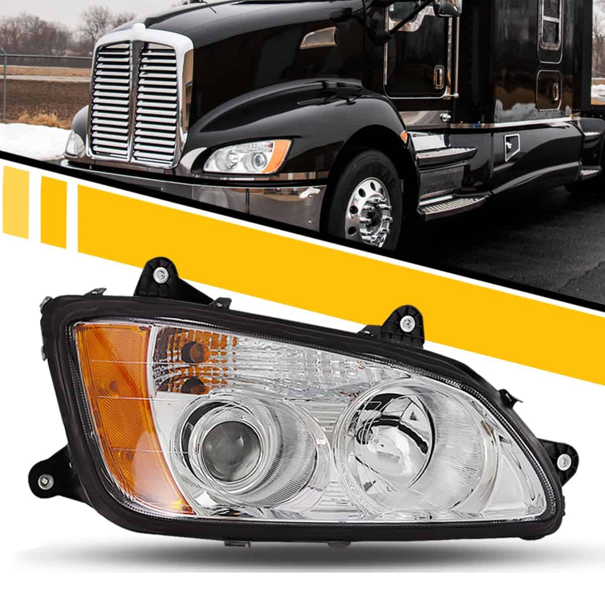 Ensamblaje de Faros Sterlix para Kenworth -jero (RH)
