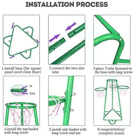 Aro de Baloncesto para Niños Simdesyun con Soporte Portátil - Imagen 5