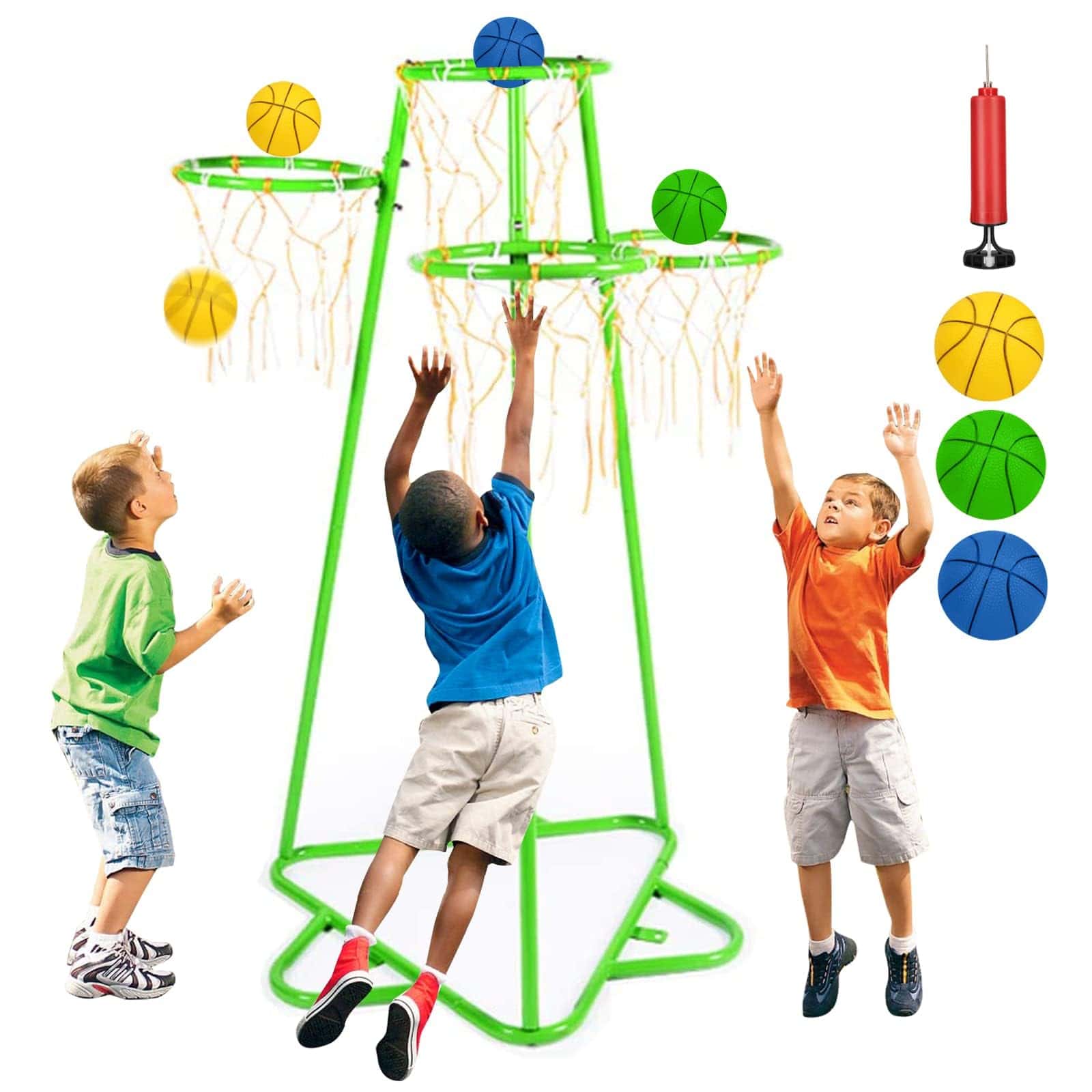 Aro de Baloncesto para Niños Simdesyun con Soporte Portátil