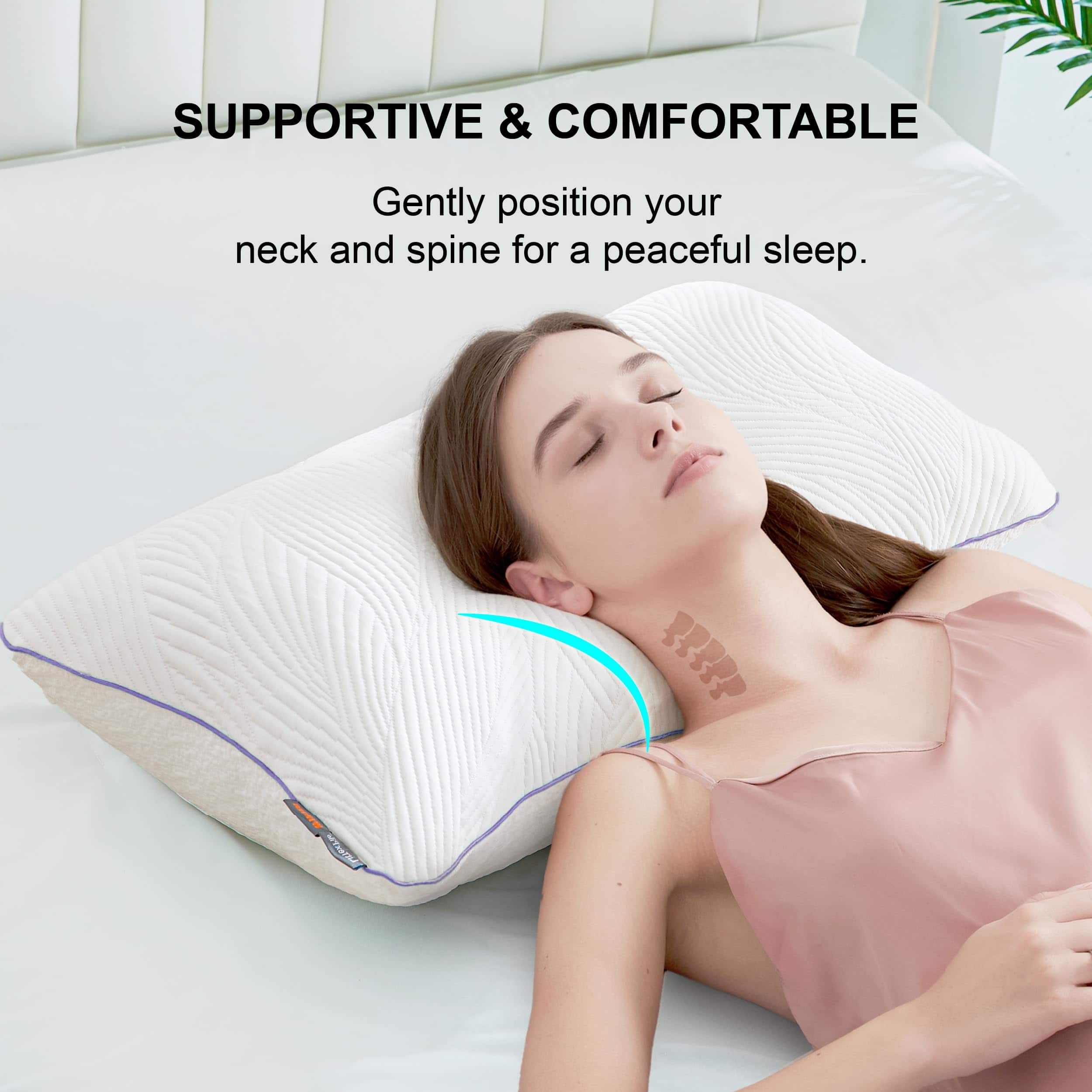 Almohadas de Espuma de Memoria Triturada LitTexPilo - Juego - Imagen 6