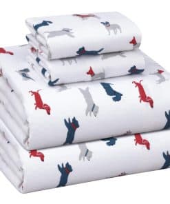 Juego de sábanas de franela tamaño King RUVANTI - 100%