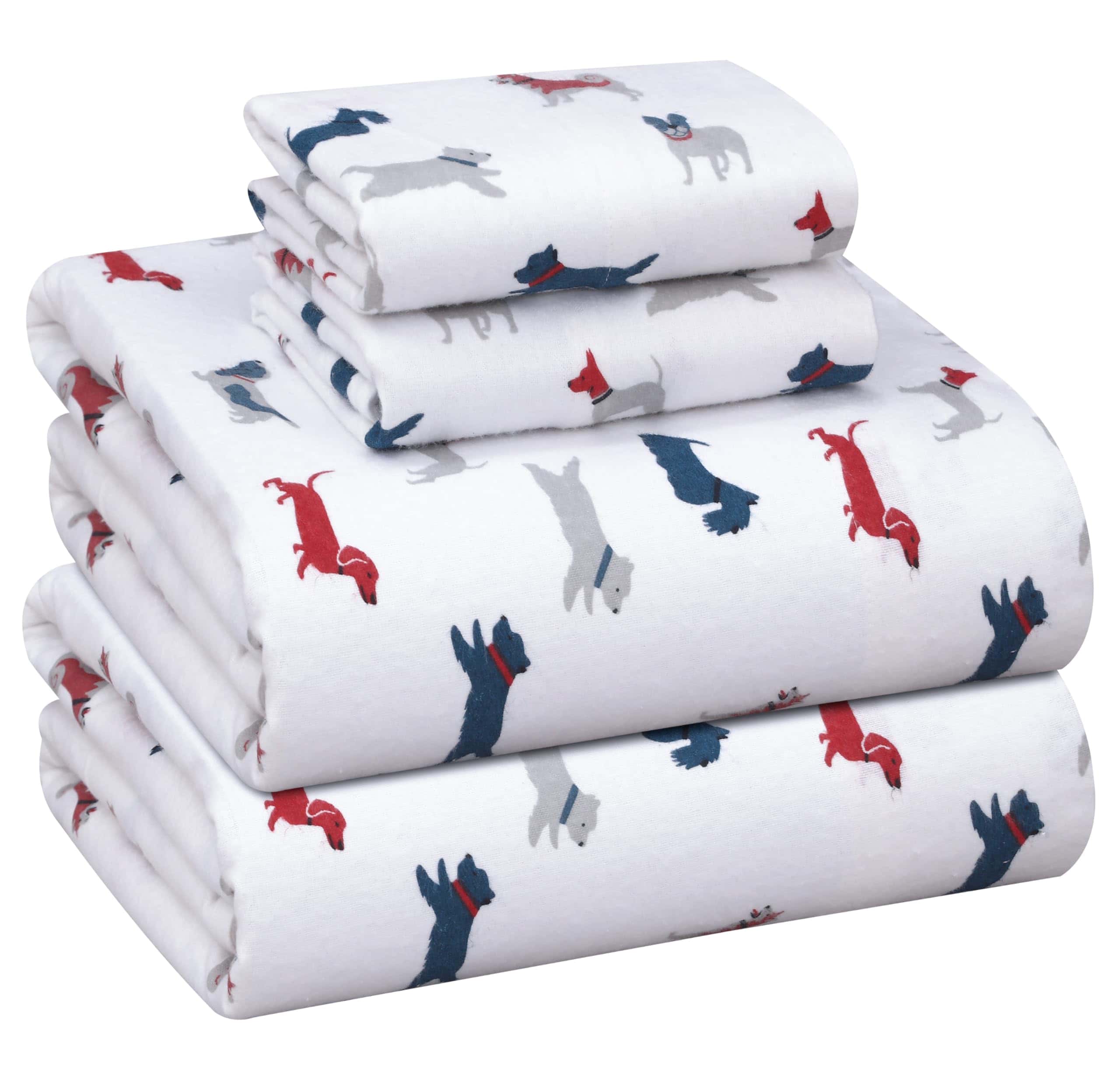 Juego de sábanas de franela tamaño King RUVANTI - 100%