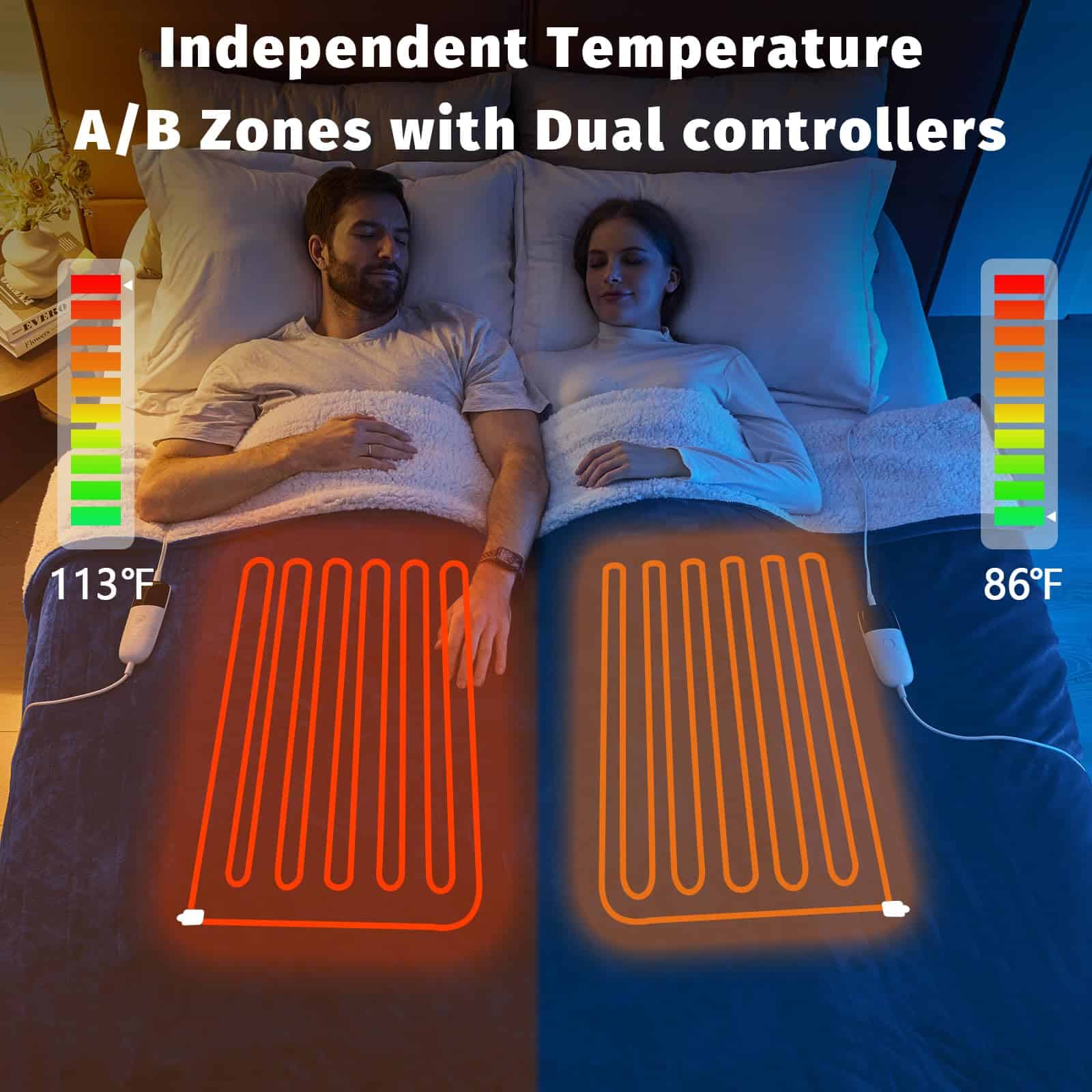 Manta Eléctrica Calentadora Tamaño Queen - 84" x 90" Manta - Imagen 3