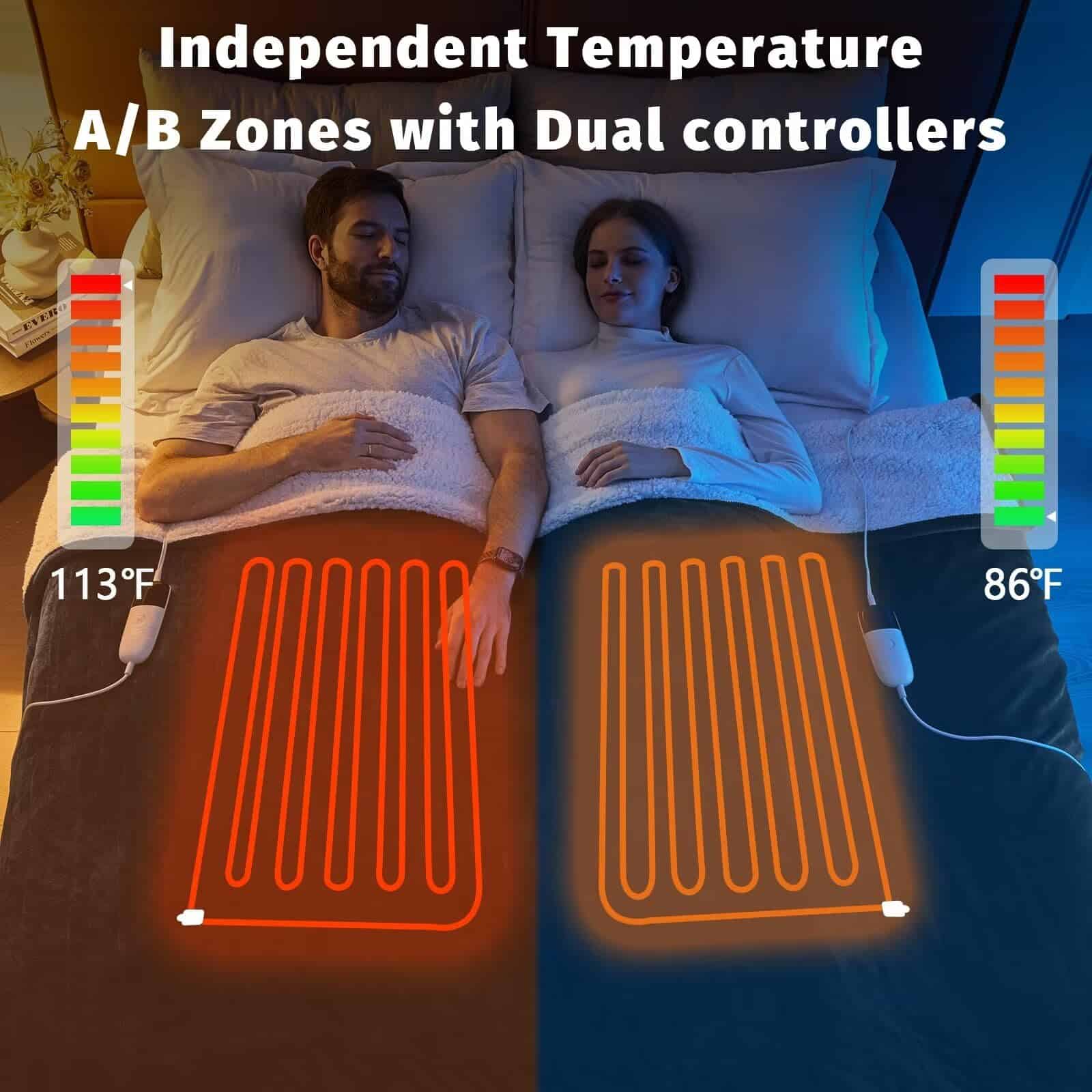 Manta Eléctrica Calentada Tamaño Queen - 84" x 90" Manta - Imagen 3