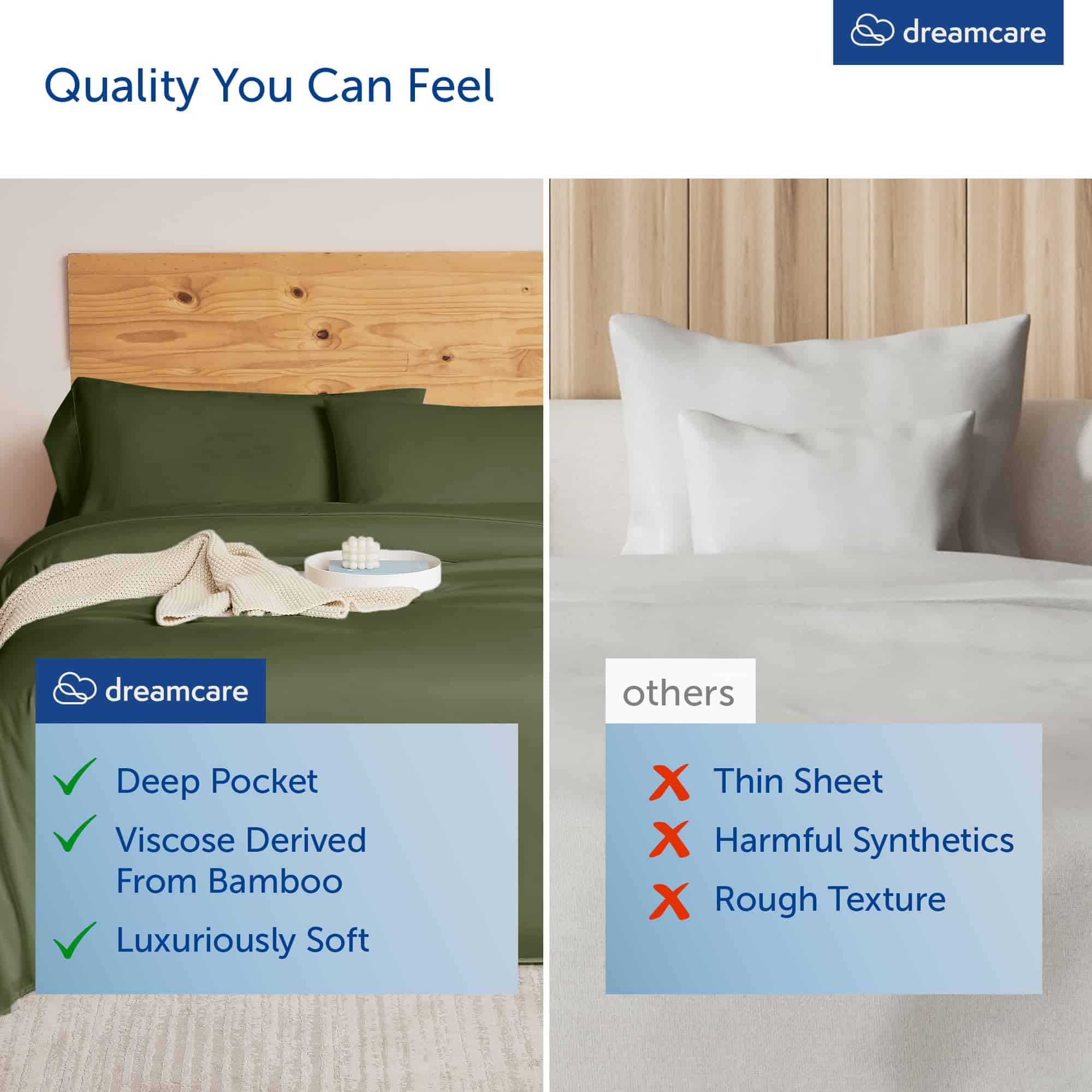 Juego de Sábanas de Bambú 100% Viscosa para -Olive - Imagen 8