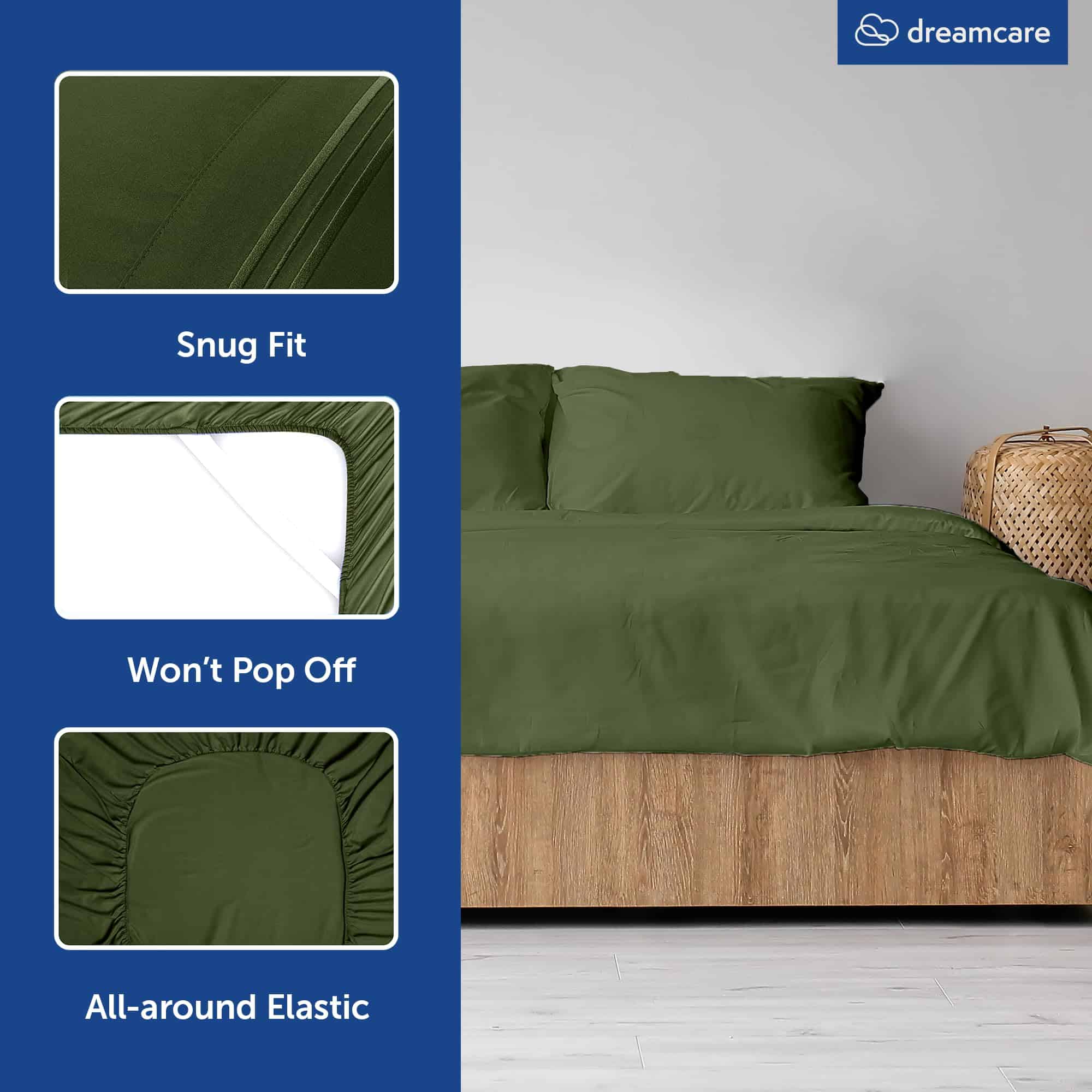 Juego de Sábanas de Bambú 100% Viscosa para -Olive - Imagen 7