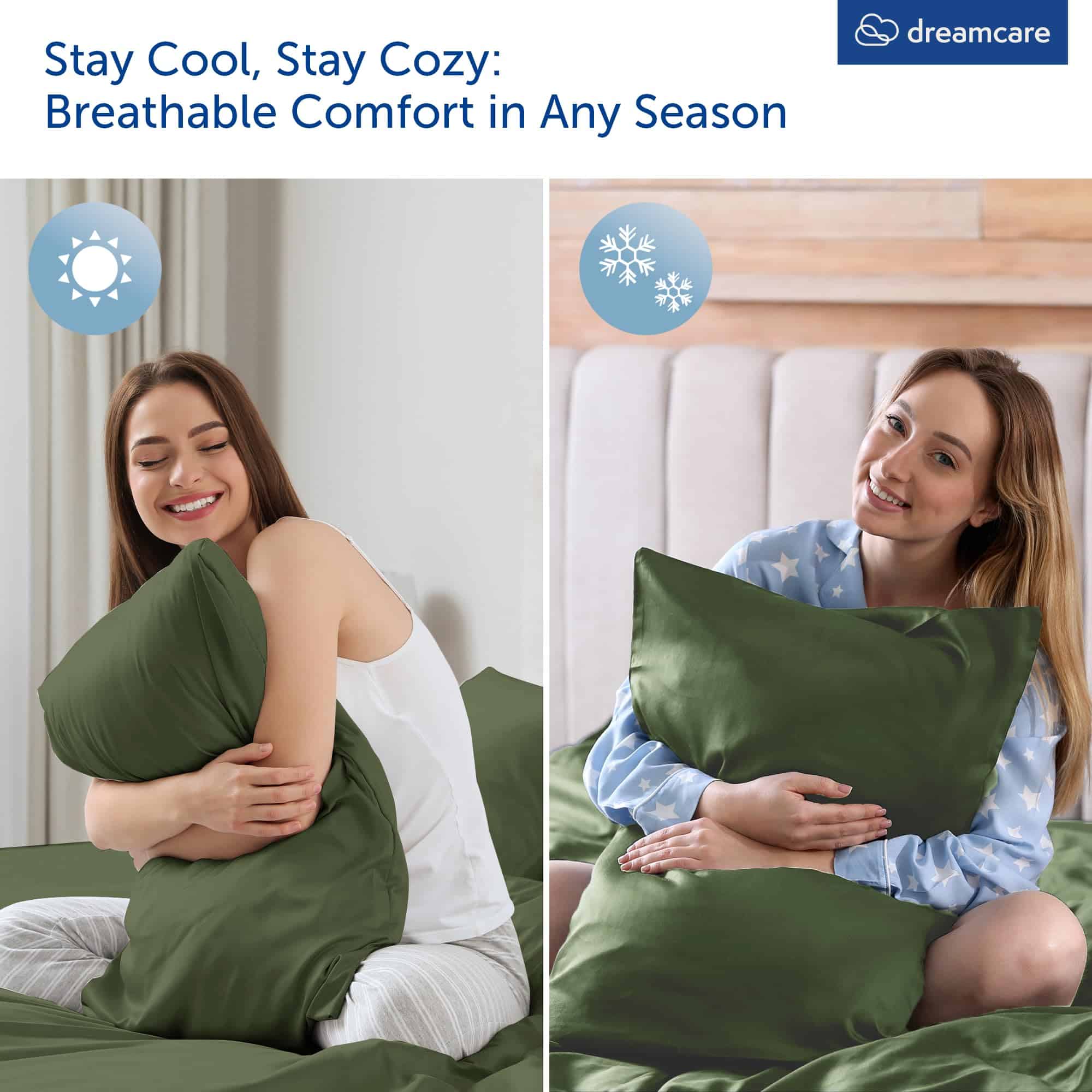 Juego de Sábanas de Bambú 100% Viscosa para -Olive - Imagen 6