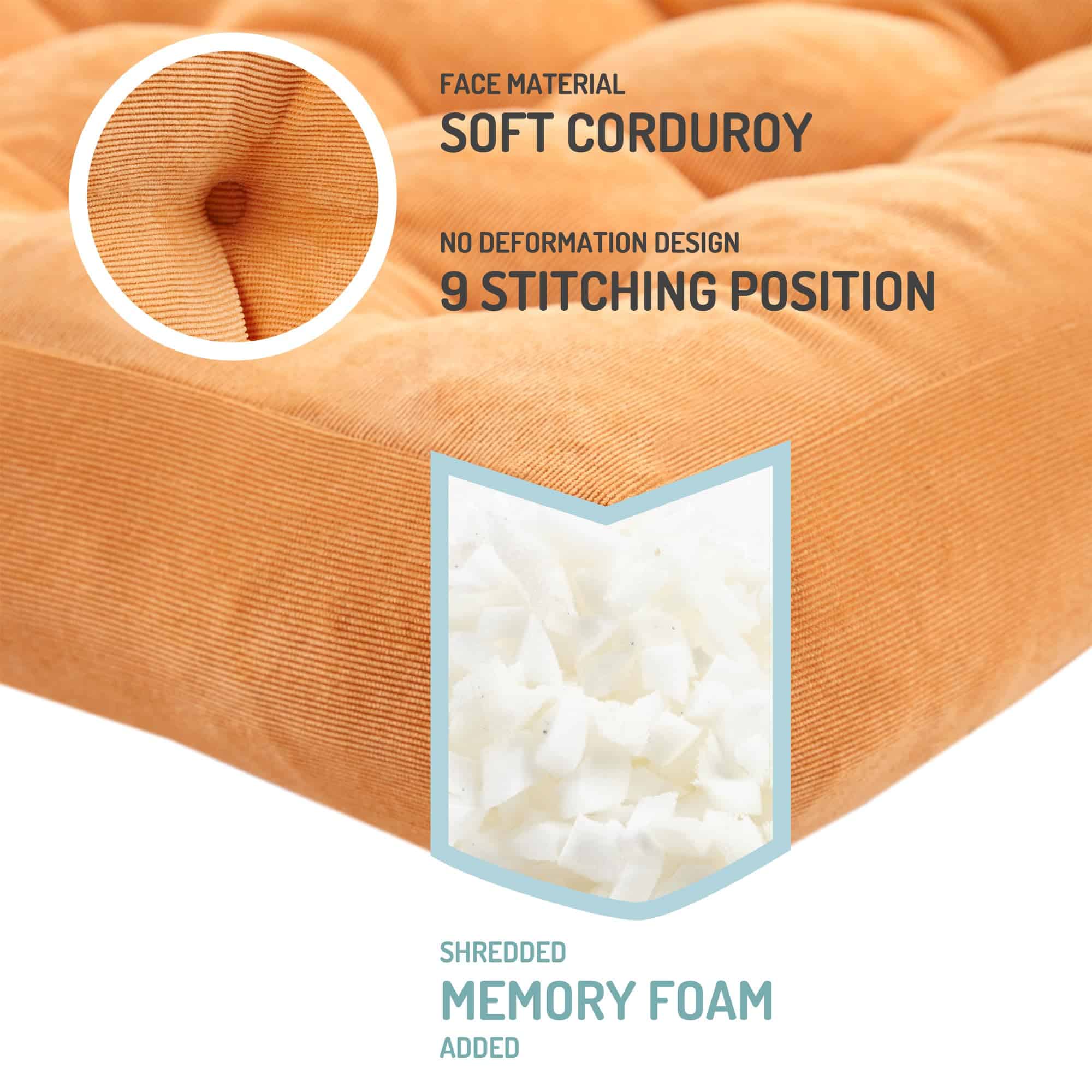 Cojín de piso de meditación juego de 6, cojines cuadrados - Imagen 4