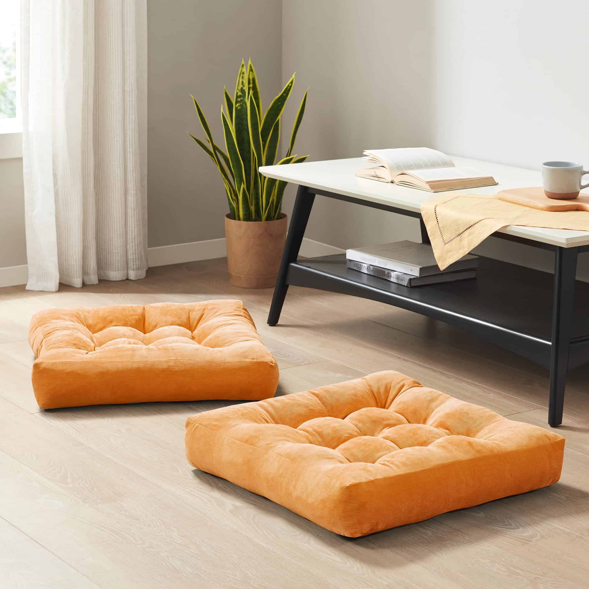 Cojín de piso de meditación juego de 6, cojines cuadrados - Imagen 3