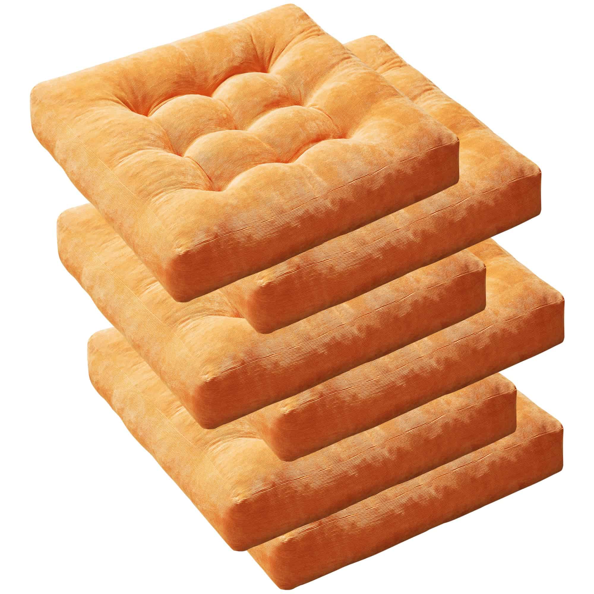 Cojín de piso de meditación juego de 6, cojines cuadrados