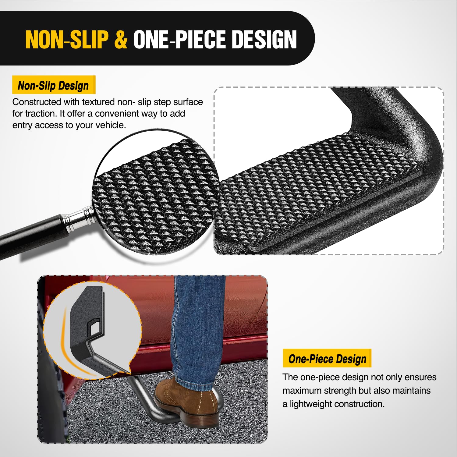 Estribos universales antideslizantes de aluminio Nilight - Imagen 5