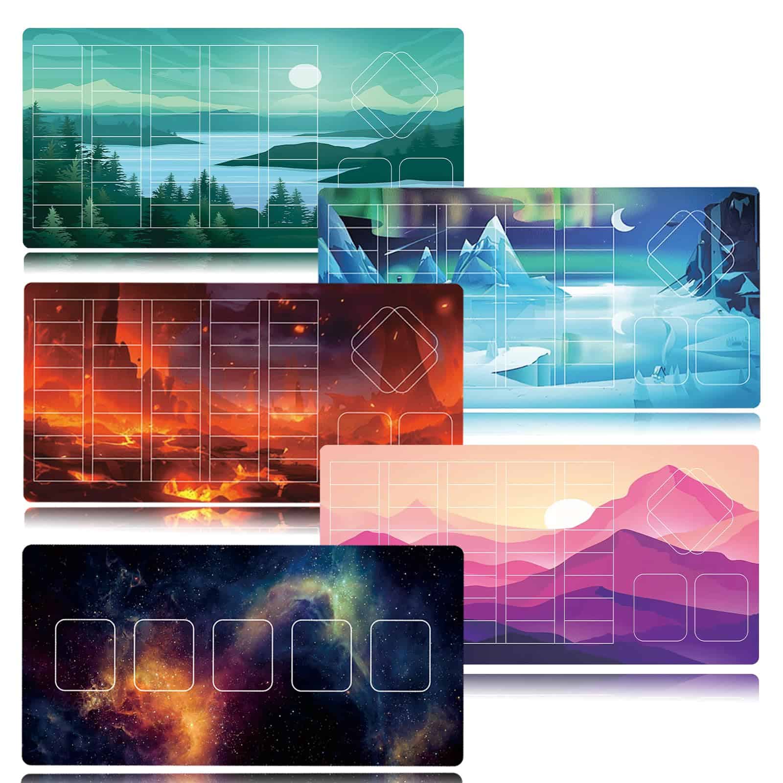 Tapete de Juego de Cartas, Tapetes - Incluye 5 Diseños