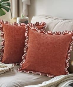 Fundas de cojín decorativas en escala de color óxido de