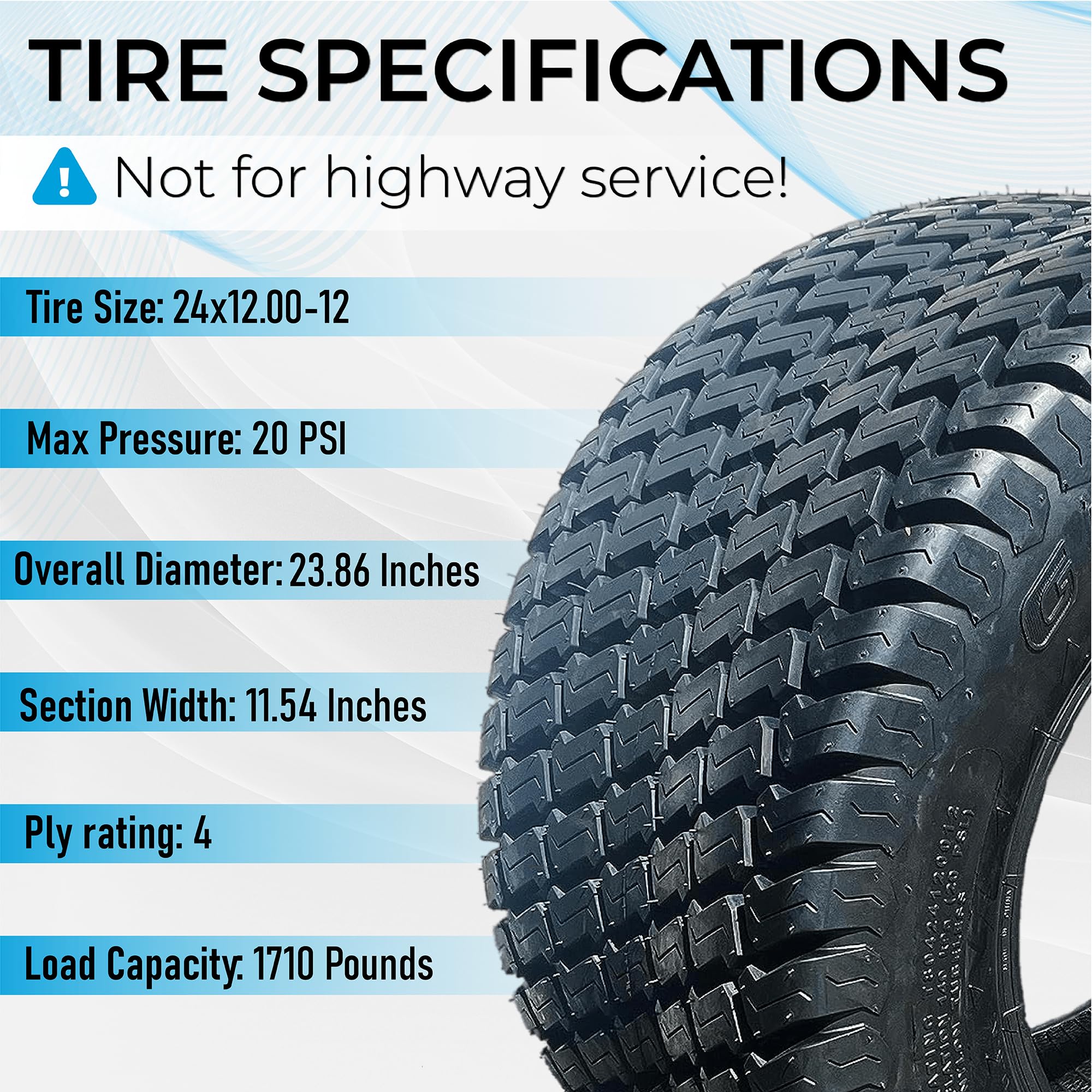 Llanta Turf Hornet (24x12.00-12) - Imagen 5