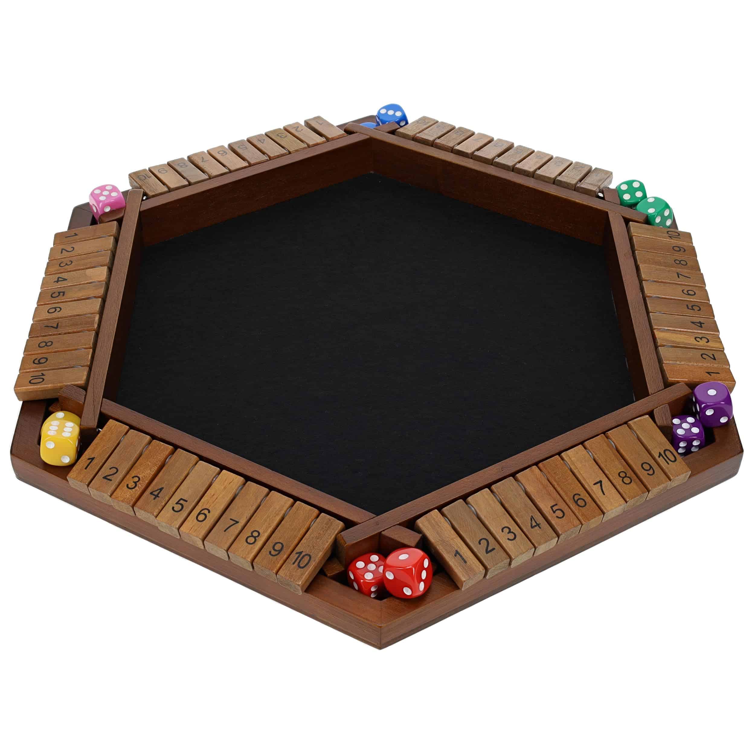 Juego de Tablero Shut The Box 6 Jugadores - Madera de