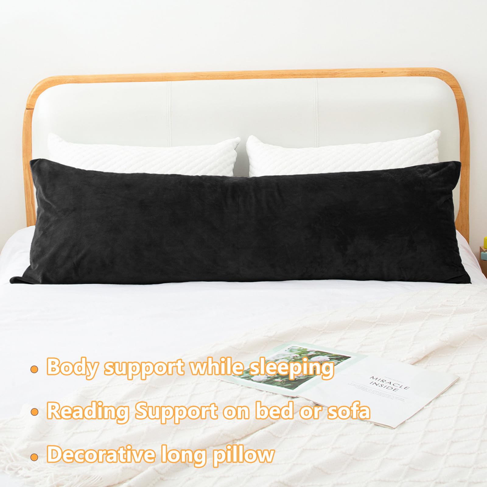 1 Almohada de Cuerpo MIDDLE ONE, Almohadas -Negro - Imagen 8