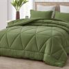 Juego de Edredón Chezmoi Collection Rory Verde -Verde Oliva,