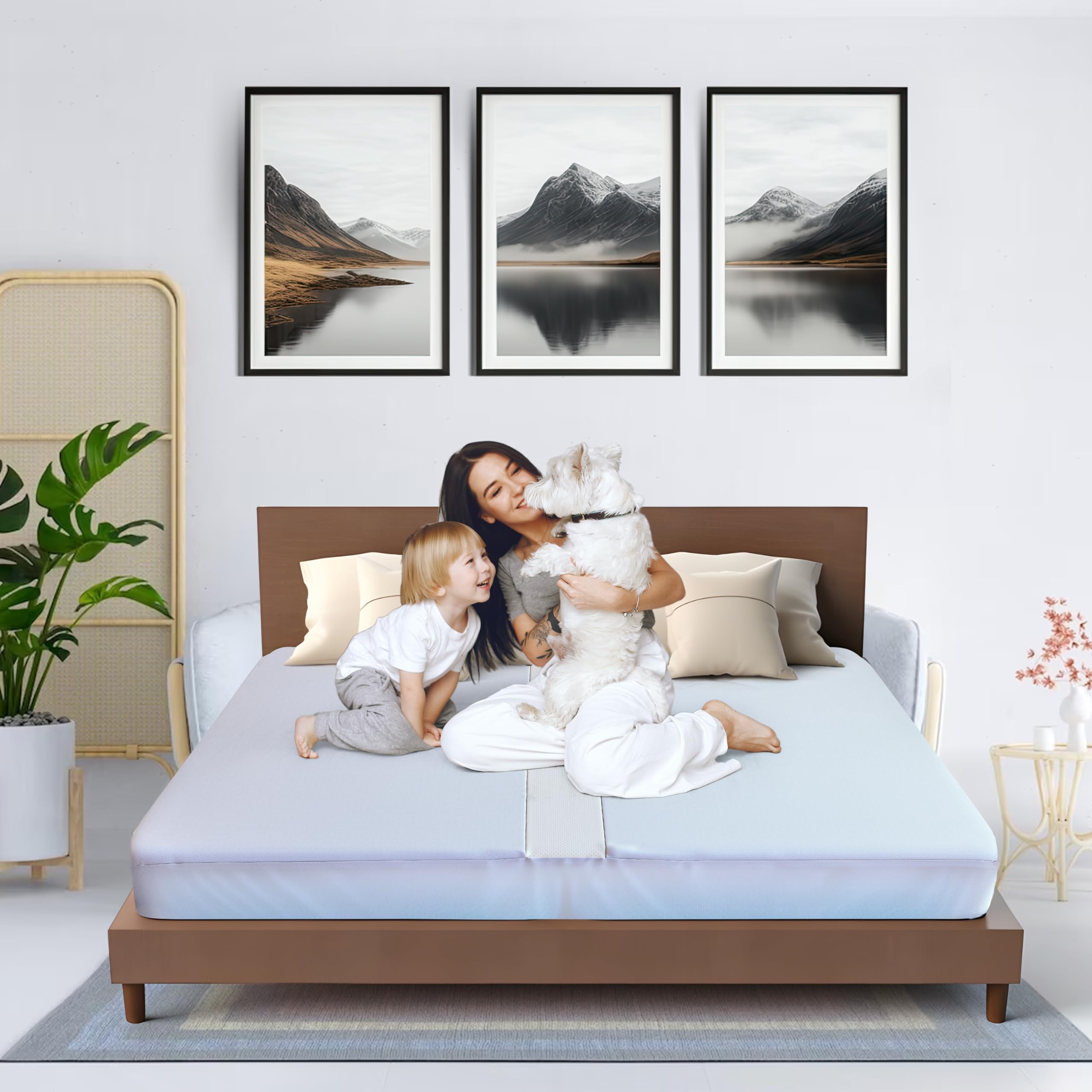 Conector de Cama 2 en 1 de Twin a King con Sábana Adjunta - - Imagen 6