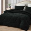 Juego de Comforter Chezmoi Collection Rory Negro Tamaño