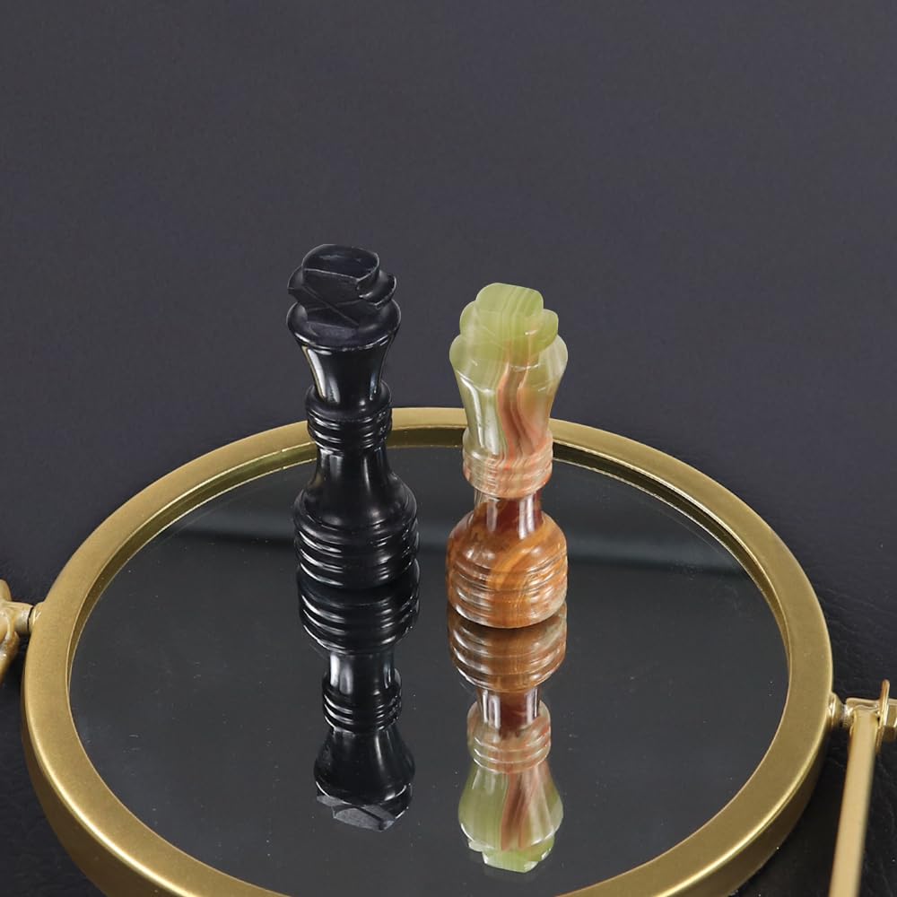 Set de ajedrez de mármol con caja de almacenamiento 12 - Imagen 3