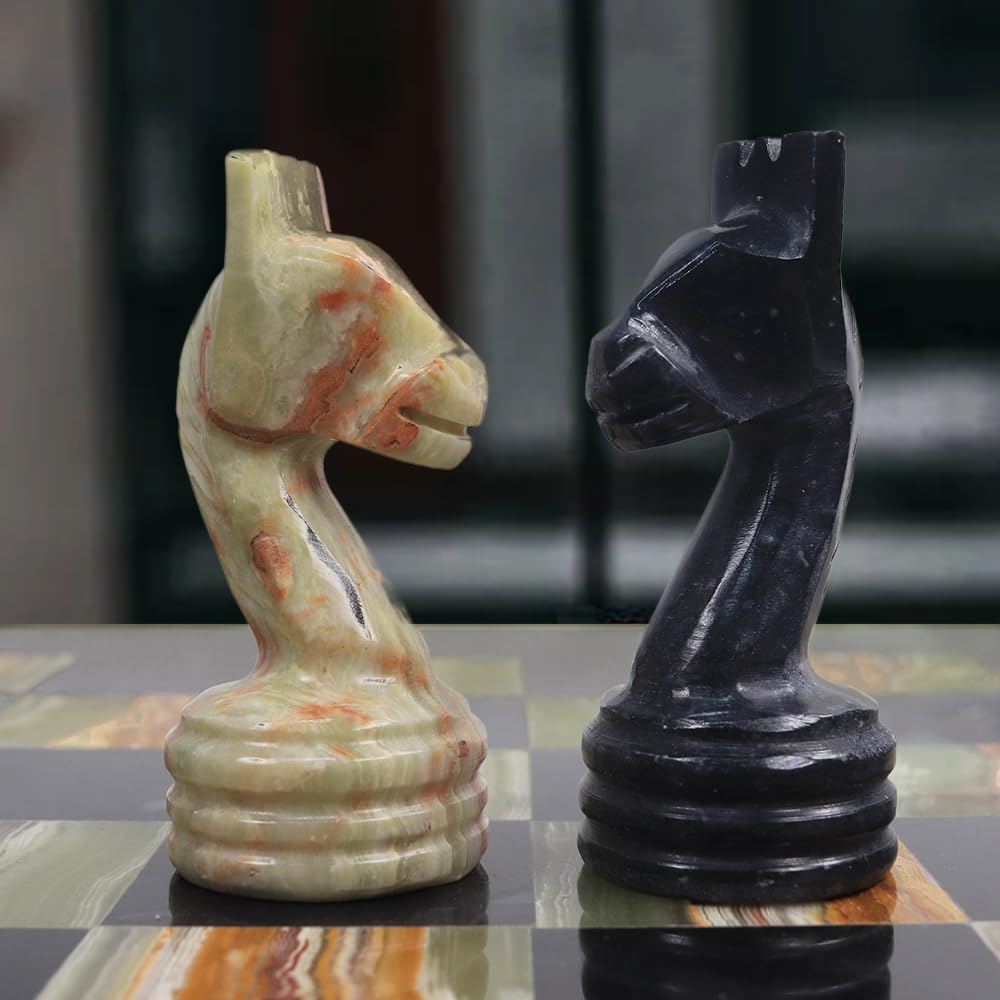 Set de ajedrez de mármol con caja de almacenamiento 12 - Imagen 7