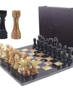 Juego de ajedrez de mármol Marble Range con estuche 15"