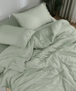 Juego de Sábanas DOZ, 100% Viscosa -Verde Salvia
