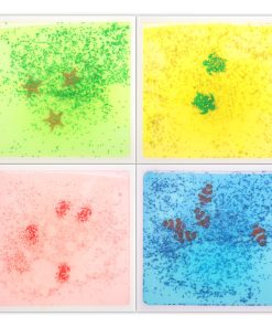 Art3d 4-Pack Baldosas Líquidas Sensoriales, Coloridas