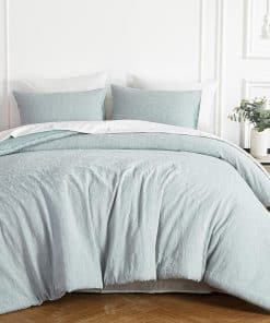 Edredón de algodón suave Queen, Edredón azul cielo, Ropa de