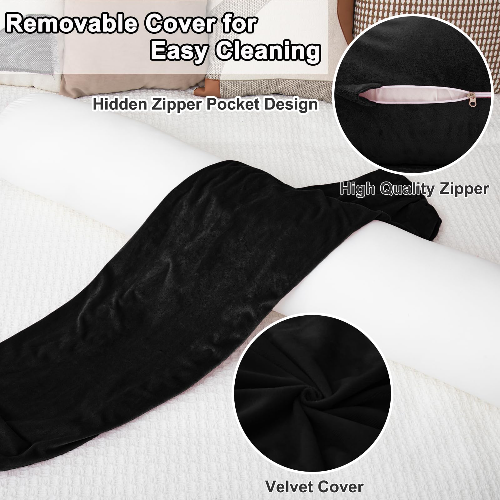 1 MIDDLE ONE Almohada Cilíndrica para Adultos, Almohada - Imagen 4