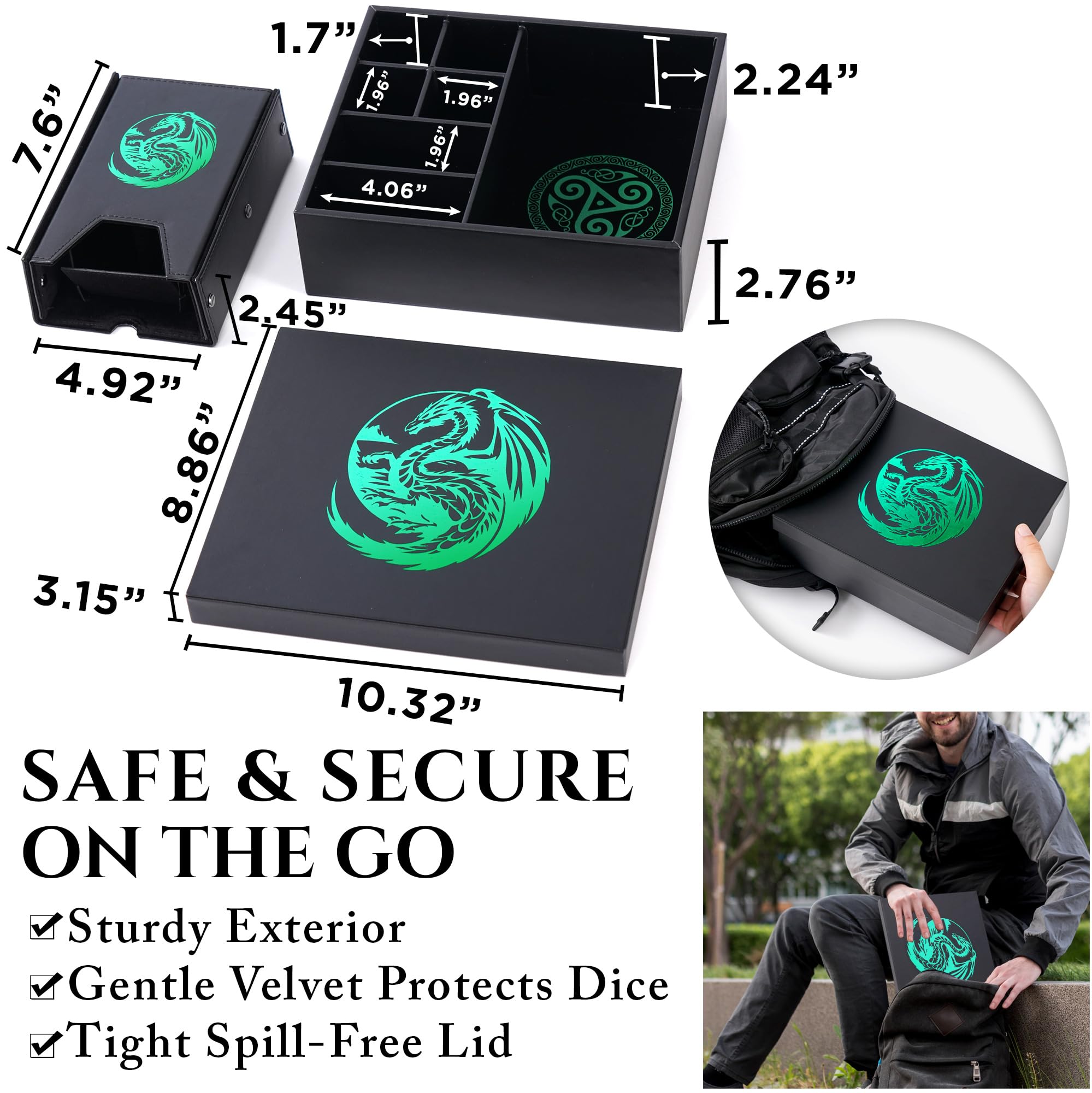 Bandeja de dados y Torre de dados Soar -Verde - Imagen 6