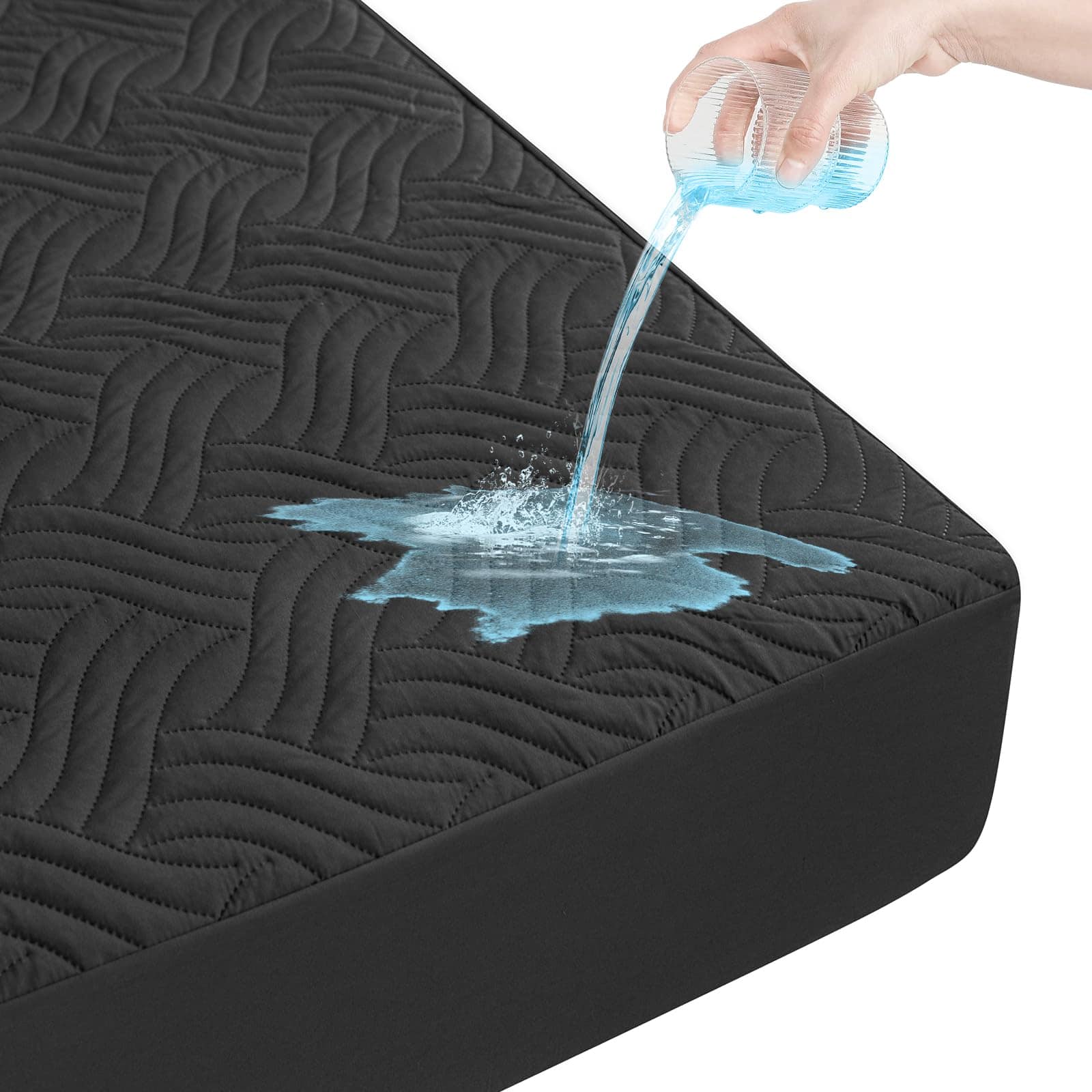 Protector de Colchón Impermeable Fabcloud King, Cubierta de