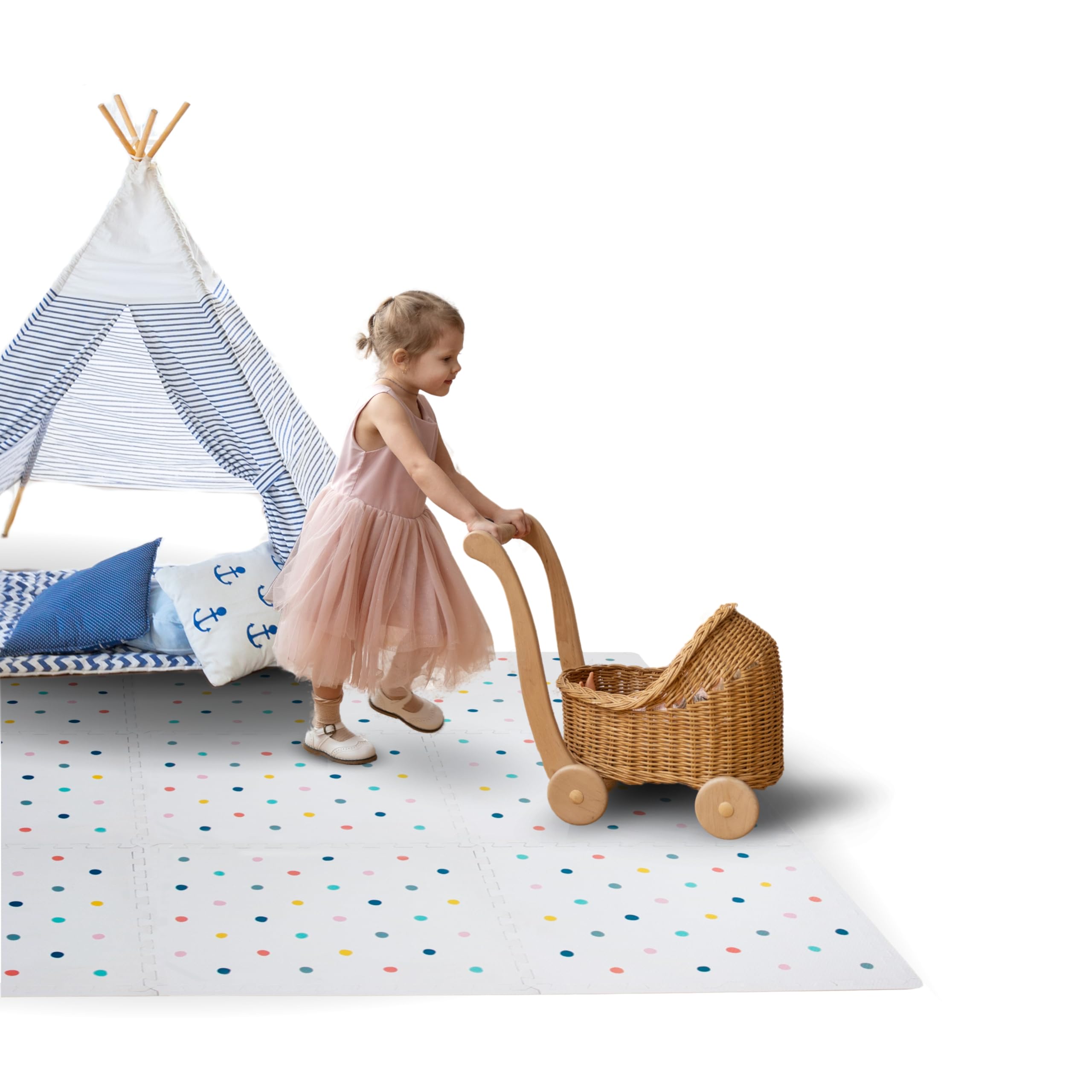 Tapete de Juego para Bebés Suave No Tóxico, Tapete para