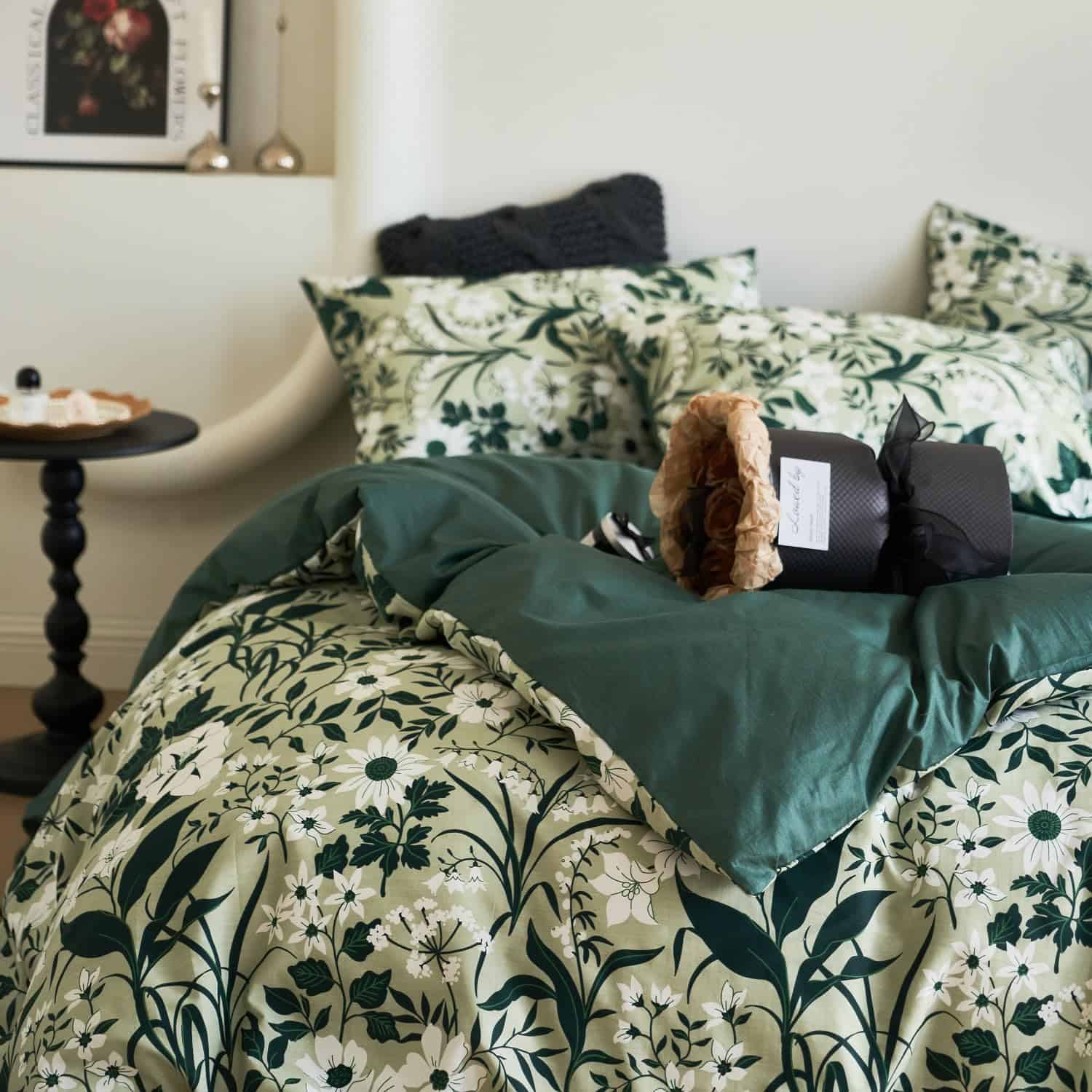 DUVET COVER BUPIRD King Flower 100% Algodón Suave Juego de - Imagen 5