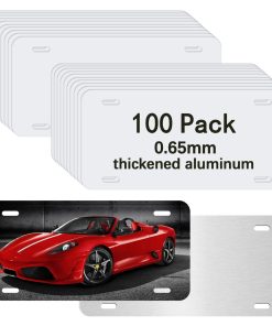 100 Paquete Placas de Matrícula en Blanco para Sublimación,