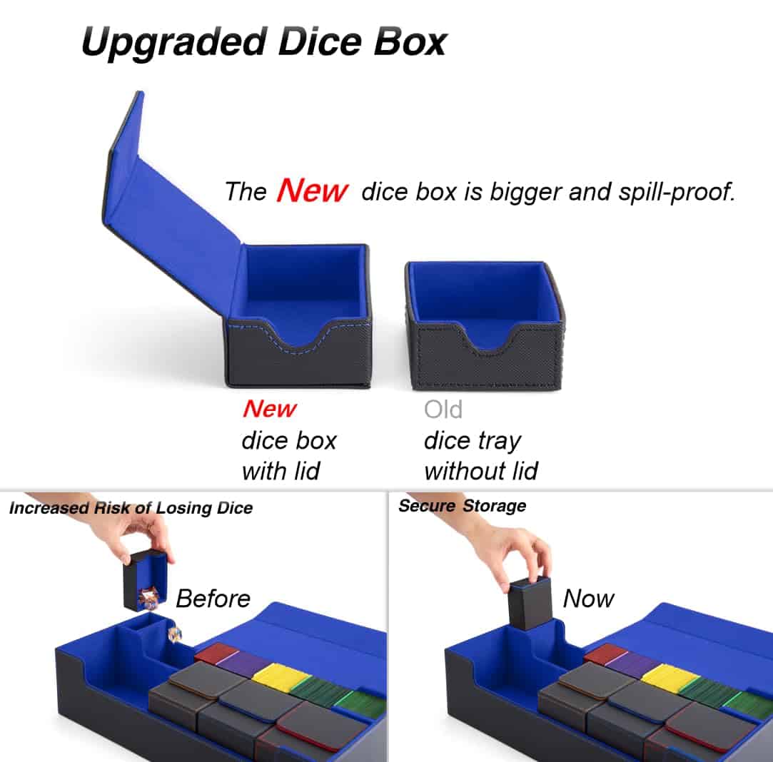 Venssu MTG Deck Box Holds 5 Display Card Deck Boxes with - Imagen 6