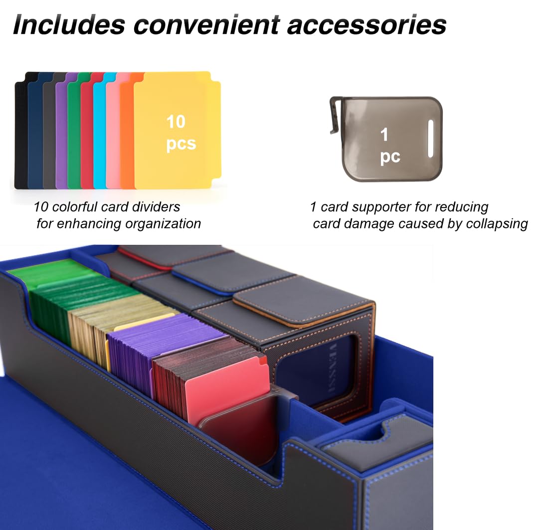 Venssu MTG Deck Box Holds 5 Display Card Deck Boxes with - Imagen 5