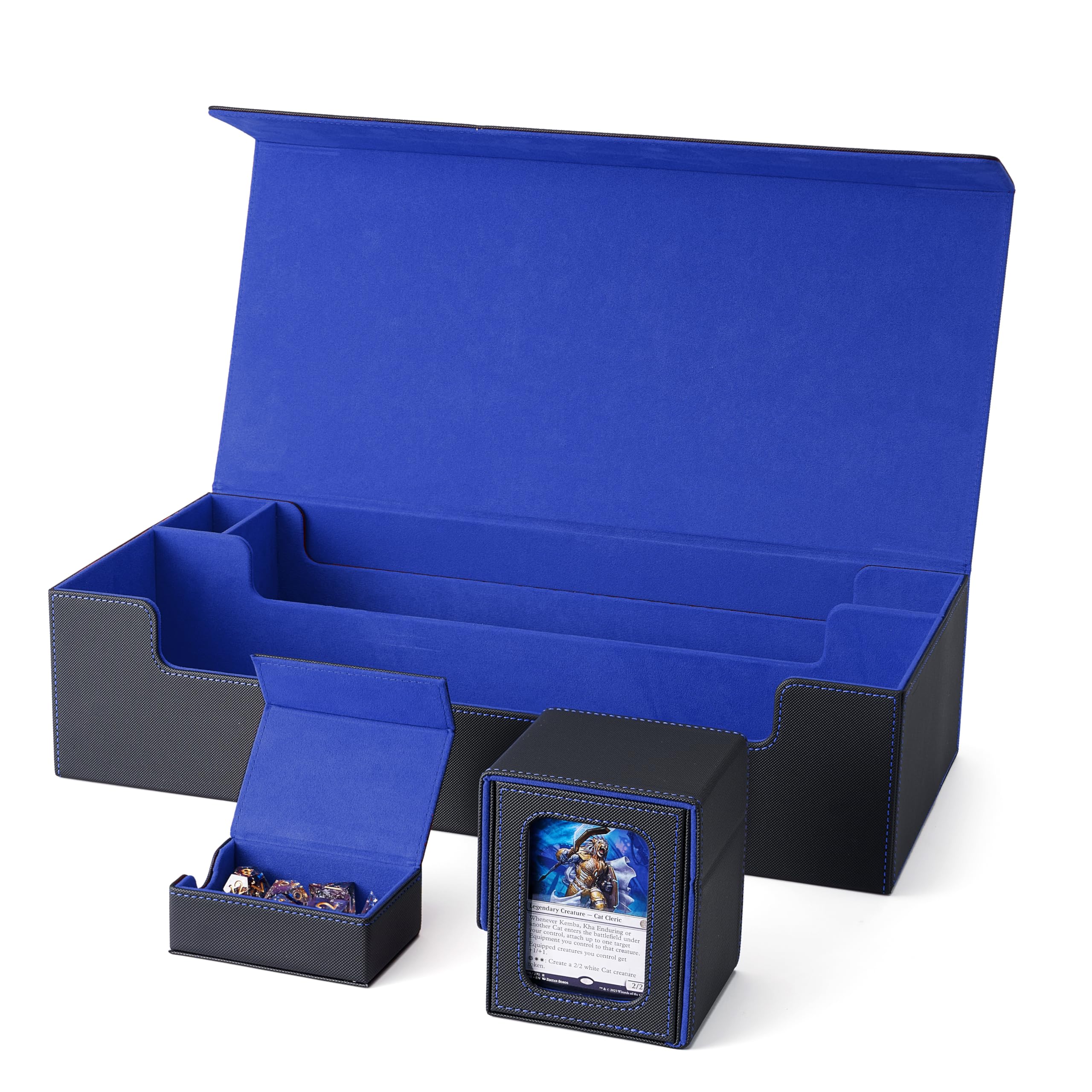 Venssu MTG Deck Box Holds 5 Display Card Deck Boxes with