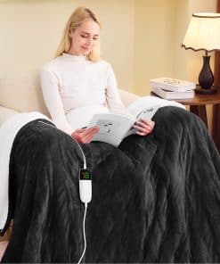 Manta Eléctrica de Franela Sherpa Verdeoak para Cama