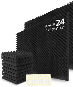 24 Pack 2" X 12" X 12" Paneles de Espuma Acústica, Espuma