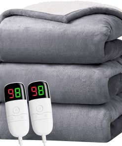 Manta Eléctrica greenoak Tamaño Queen 84"X90" -Gris Neblinos