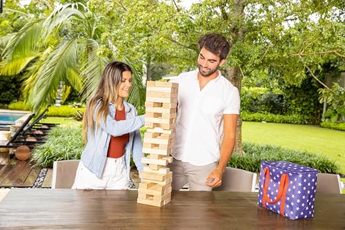 Juego de Torre de Equilibrio de Madera YardCandy, Se apila - Imagen 3