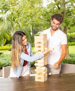 Juego de Torre de Equilibrio de Madera YardCandy, Se apila