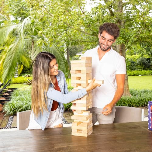 Juego de Torre de Equilibrio de Madera YardCandy, Se apila