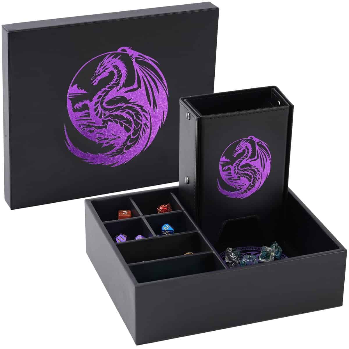 Bandeja de dados y torre de dados Soar -Púrpura