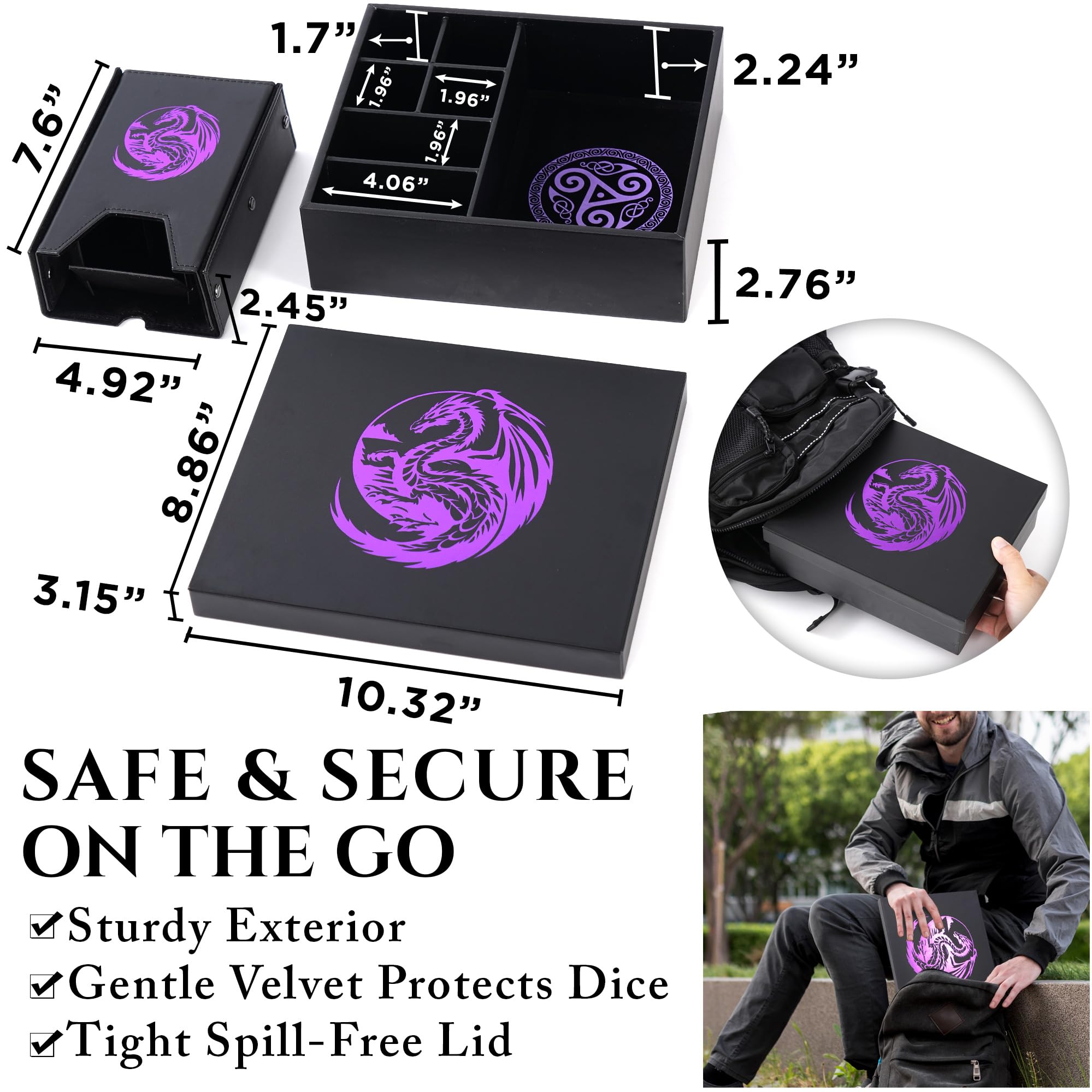 Bandeja de dados y torre de dados Soar -Púrpura - Imagen 6