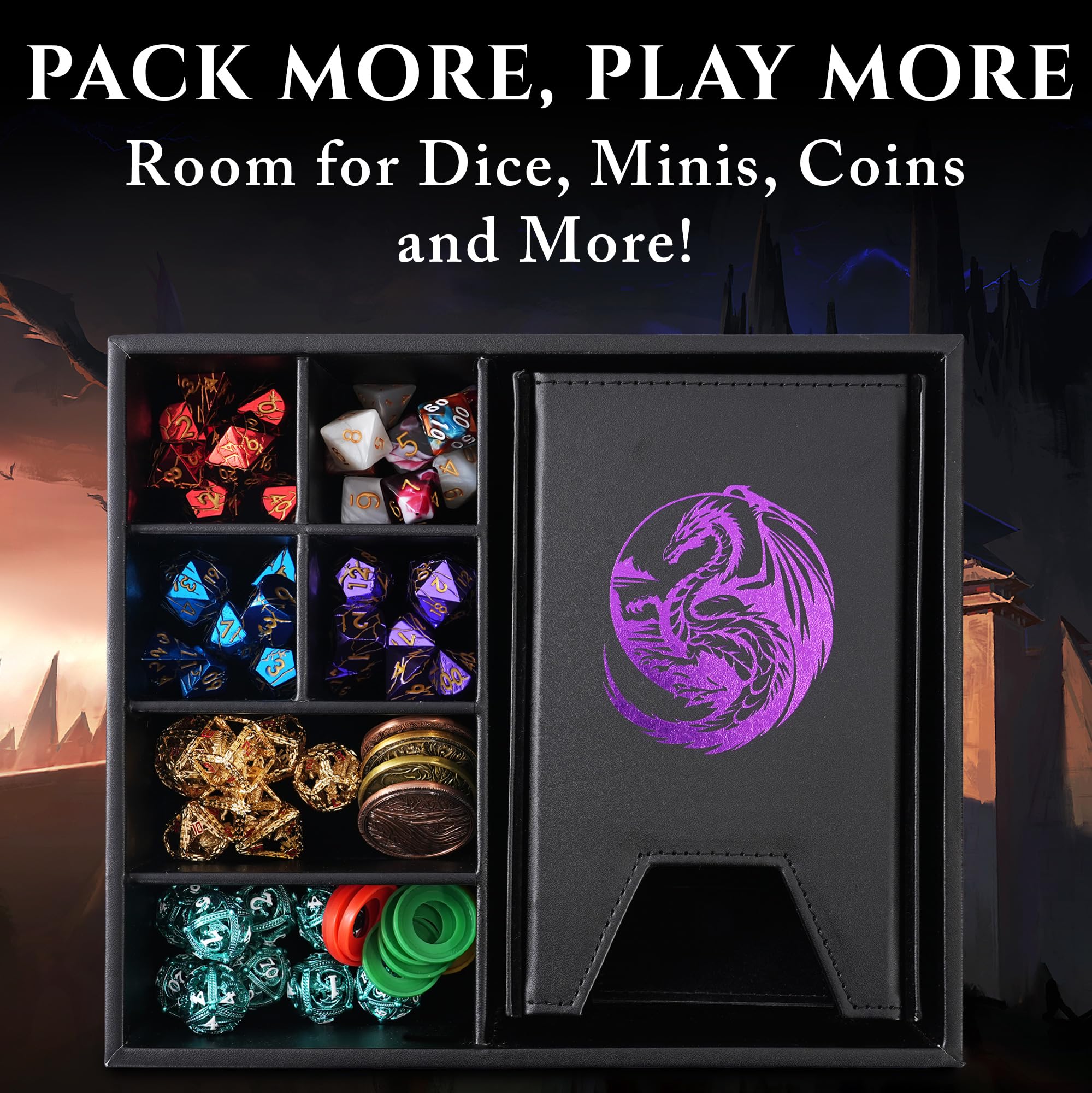 Bandeja de dados y torre de dados Soar -Púrpura - Imagen 5